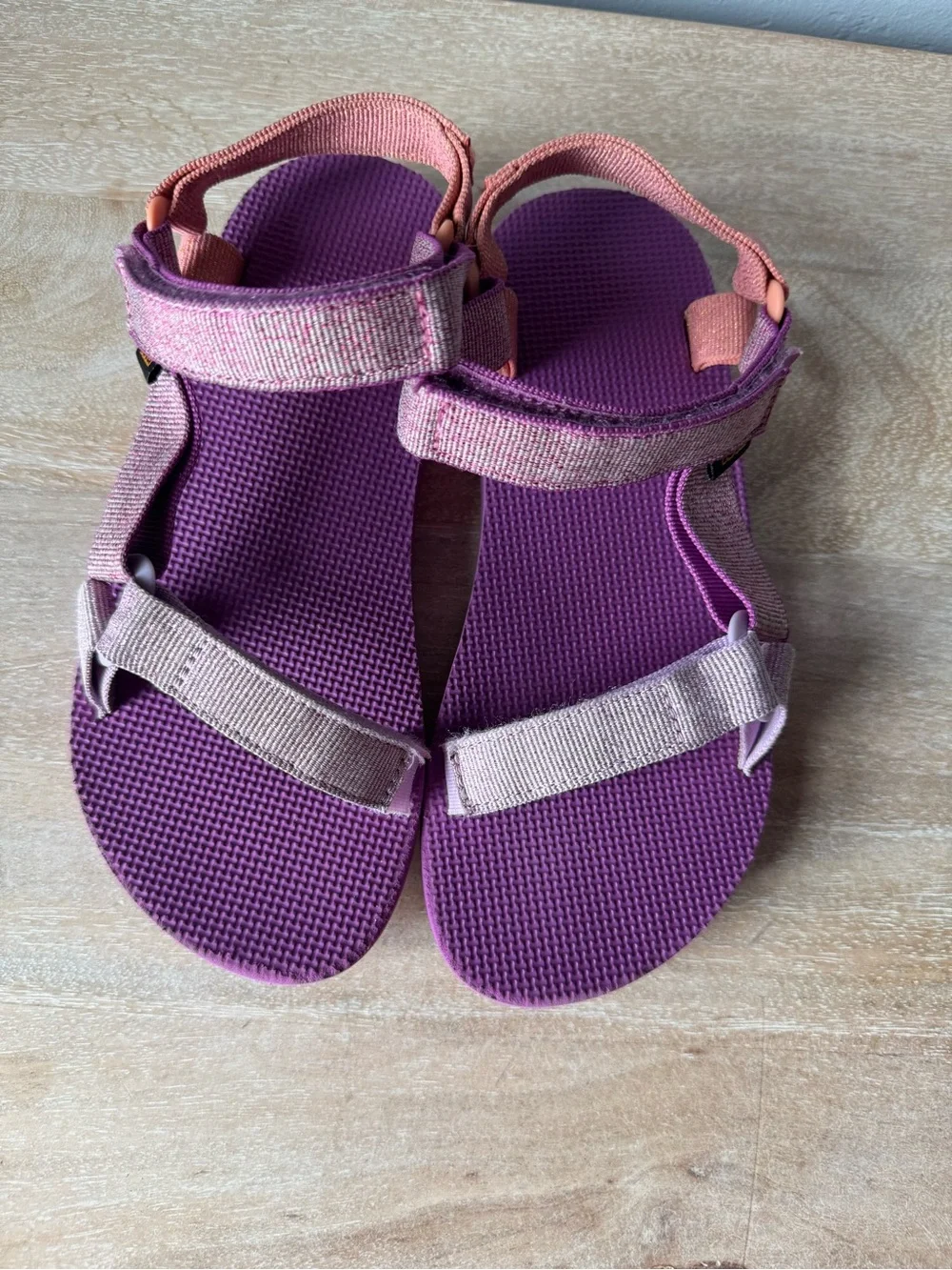 Teva Girls Purple Sandals with Pink Straps